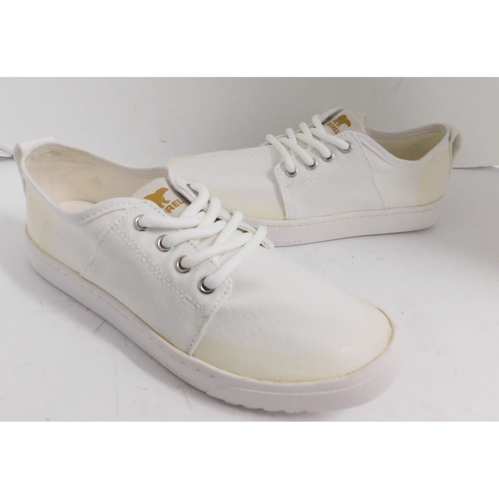 Sorel Campsneak White Canvas Casual Sneakers Shoes NL2866-010 Women's sz 10 NEW